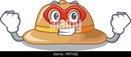 Super hero cork het in a shape cartoon Stock Vector