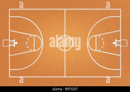 Fabric basketball court or brown frieze carpet Stock Photo