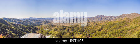 Majestic mountains near the great wall of China. Mutianyu Stock Photo