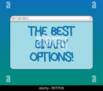 Handwriting Text the Best Binary Options. Concept Meaning Great