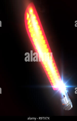 Futuristic magic light laser sword science fiction weapon concept Stock Photo