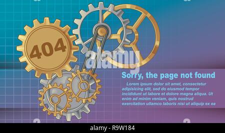 Error 404 sorry, page not found. Stock Vector