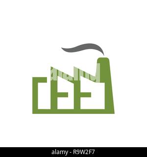 Factory icon isolated on white background. Factory icon in trendy design style. Factory vector icon modern and simple flat symbol for web site, mobile Stock Vector