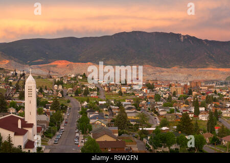 An overview of Butte, Montana in the summer. USA Stock Photo