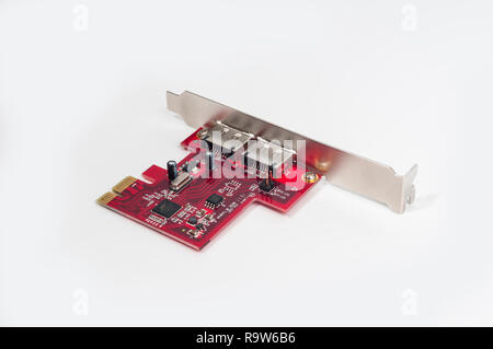 E-Sata Expansion Card - 2-ports SATA 6 Gbps PCI Express eSATA Controller Card Stock Photo