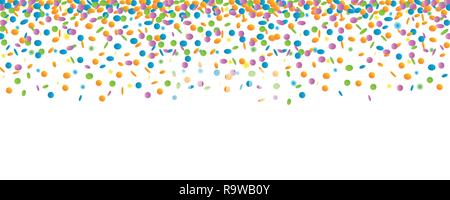 colorful confetti rain on white background vector illustration EPS10 Stock Vector