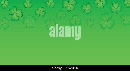 green shamrock clover leaf background vector illustration EPS10 Stock Vector