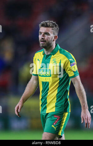 22nd December 2018, New York Stadium, Rotherham, England; Sky Bet Championship Rotherham Utd v West Bromwich Albion ; James Morrison (07) of West Brom    Credit: Mark Cosgrove/News Images  English Football League images are subject to DataCo Licence Stock Photo