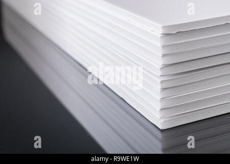 Stack of craft white foam board / Foamboard - used for mounting