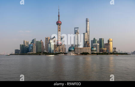 High resolution panorama of Shanghai skyline Stock Photo