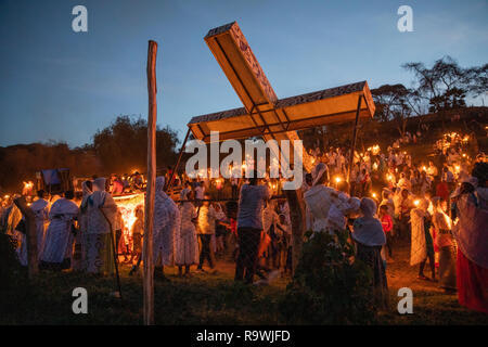 Meskel Festival of Arba Minch, Ethiopia Stock Photo