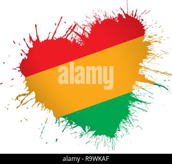 Bolivia flag, vector illustration on a white background. Stock Vector