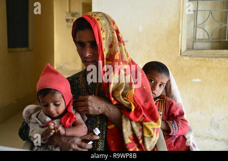 Mother and child in Rural Sindh, Pakistan. Stock Photo