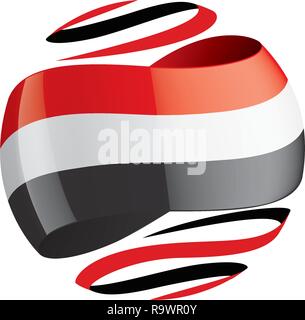Yemeni flag, vector illustration on a white background. Stock Vector
