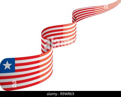 Liberia flag, vector illustration on a white background. Stock Vector