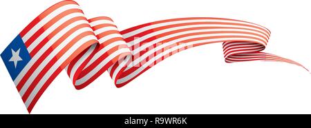 Liberia flag, vector illustration on a white background. Stock Vector