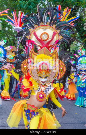 Participant in the Masskara Festival in Bacolod Philippines Stock Photo