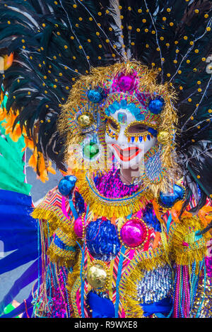 Participant in the Masskara Festival in Bacolod Philippines Stock Photo