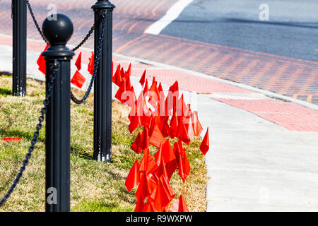 Millersville, PA, USA - February 22, 2016:  Students are reminded that if they see red flags in a dating relationship to seek help, at the Millersvill Stock Photo