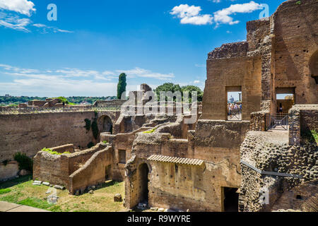 ruins of the Domus Augustana on Palatine Hill, Rome, Italy Stock Photo