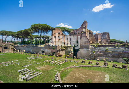 view of the Stadion of Domitian at the Palace of Domitian on Palatine Hill, Rome, Italy Stock Photo