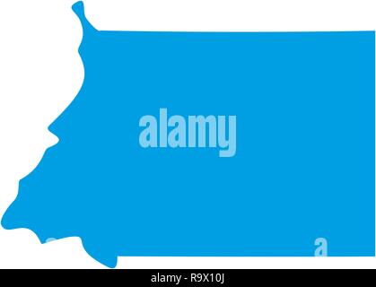 map of Equatorial Guinea. Silhouette of Equatorial Guinea map vector illustration Stock Vector