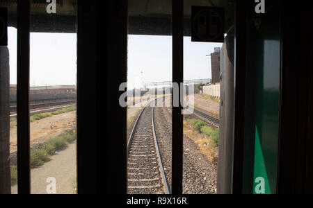 end of train Stock Photo