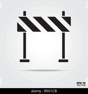 road barrier glyph icon vector Stock Vector