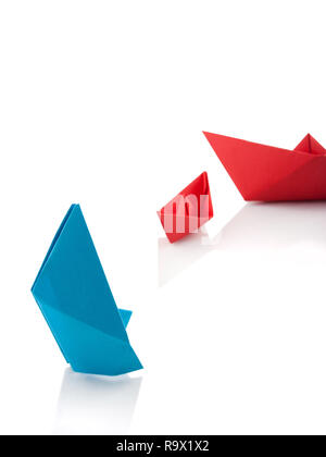 Sinking Ship Origami Tutorial Sinking ships, origami concept Stock Photo - Alamy
