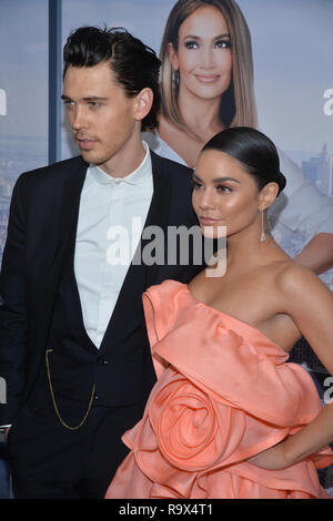 Austin Butler and Vanessa Hudgens attend the 'Second Act' World Premiere at Regal Union Square Theatre, Stadium 14 on December 12, 2018 in New York Ci Stock Photo