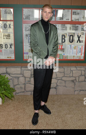 Colson Baker aka Machine Gun Kelly attends the New York screening of 'Bird Box' at Alice Tully Hall, Lincoln Center on December 17, 2018 in New York C Stock Photo