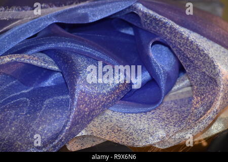 Purple & white ombre fabric, light, mesh, see through, beautiful, elegant, folds, sewing, sew, creases, creased, background, pretty, ads, background Stock Photo