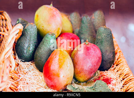 Fresh mango and avocado fruits in the fruit market Catania Sicily Italy Stock Photo Alamy