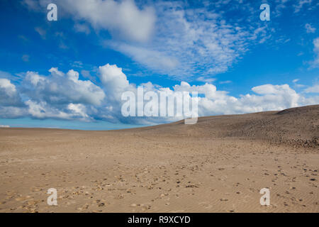 Rabjerg Mile is a migrating coastal dune between Skagen and Frederikshavn, Denmark. It is the largest moving dune in Northern Europe with an area of a Stock Photo
