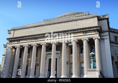 Columbia University library in New York City, United States - college in Upper Manhattan (Morningside Heights neighborhood of Upper West Side). Stock Photo