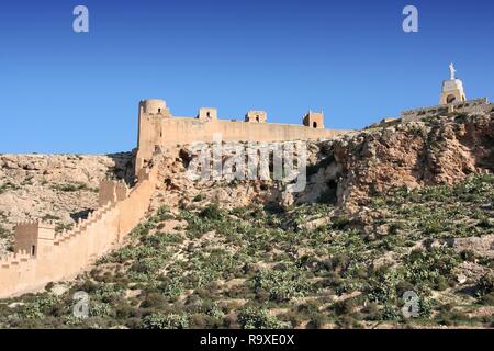 Almeria castle (Alcazaba fortress) - medieval landmark of Andalusia, Spain. Stock Photo
