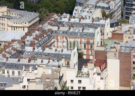 Paris, France - aerial city view. UNESCO World Heritage Site. Stock Photo