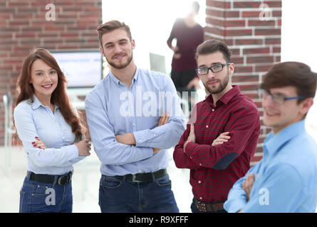 Business people are discussing in the office. Stock Photo