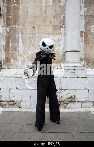 Jack Skellington cosplay at Lucca Comics 2018, Italy Stock Photo