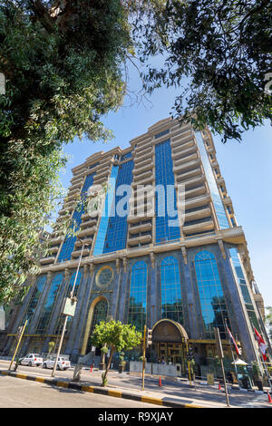 Exterior of the luxurious Cairo At The First Residence Four Seasons Hotel and First Mall, Giza, Cairo, Egypt
