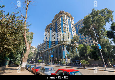 Exterior of the luxurious Cairo At The First Residence Four Seasons Hotel and First Mall, Giza, Cairo, Egypt