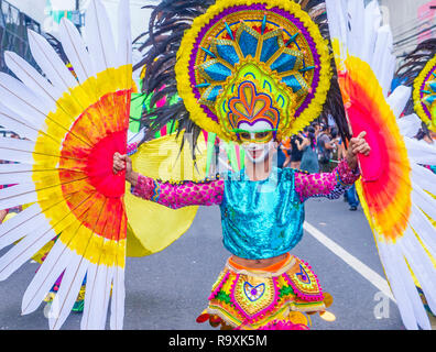 Participant in the Masskara Festival in Bacolod Philippines Stock Photo