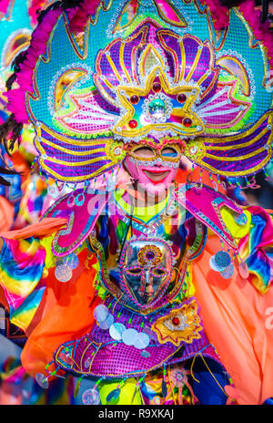 Participant in the Masskara Festival in Bacolod Philippines Stock Photo