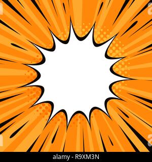 Comic explosion. Pop art retro comic style. Cartoon vector illustration Stock Vector