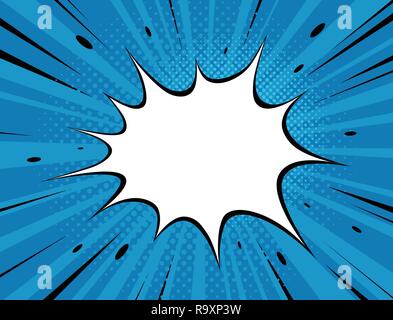 Comic explosion, banner. Pop art retro style. Cartoon vector illustration Stock Vector