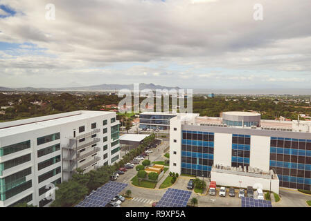 Managua panoramic view. Business center in Nicaragua aerial drone view Stock Photo