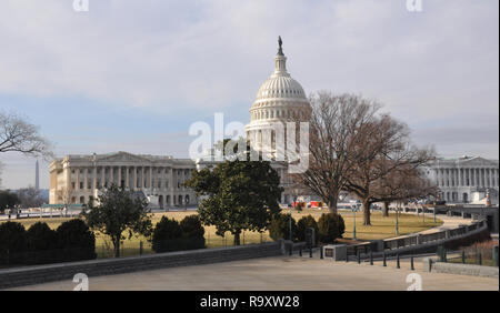 View of US Capitol from Library of Congress on Capitol Hill in Washington DC Stock Photo
