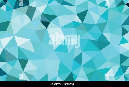 Multicolor Turquoise low poly background, abstract crystal texture, polygon design vector illustration, geometric triangular pattern Stock Vector