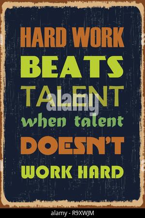 hard work beats talent quote