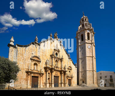 Alcala de Chivert Xivert church In Castellon Spain Saint Juan Bautista Stock Photo